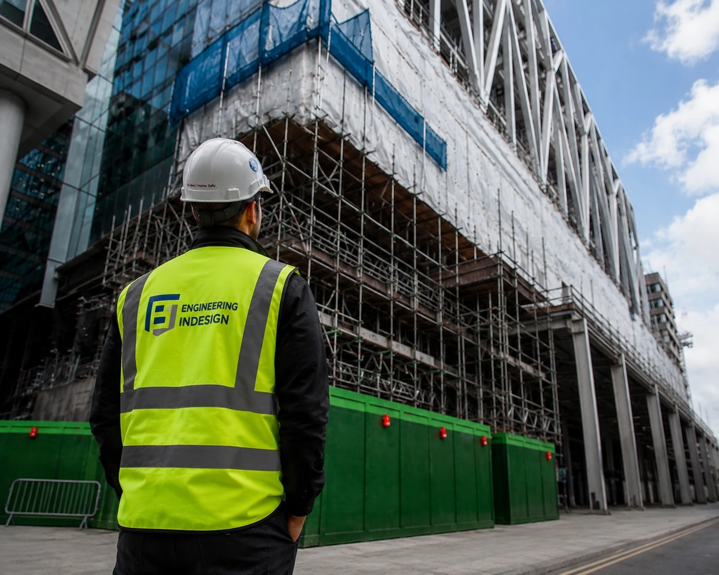 Engineering Indesign engineer on a construction site